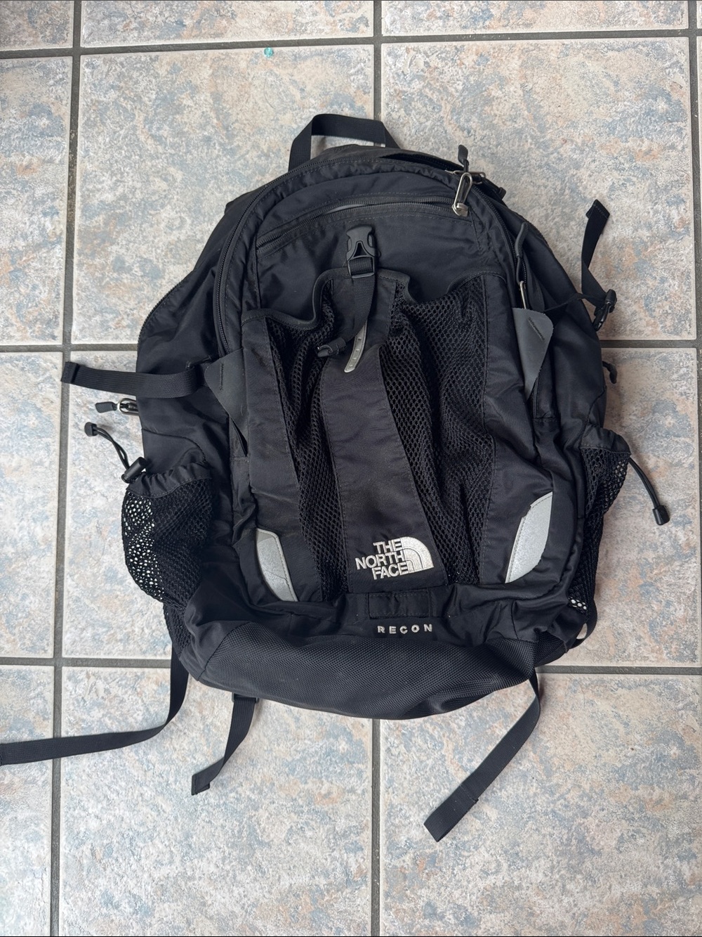 The North Face Black Recon Backpack with Reflective Accents